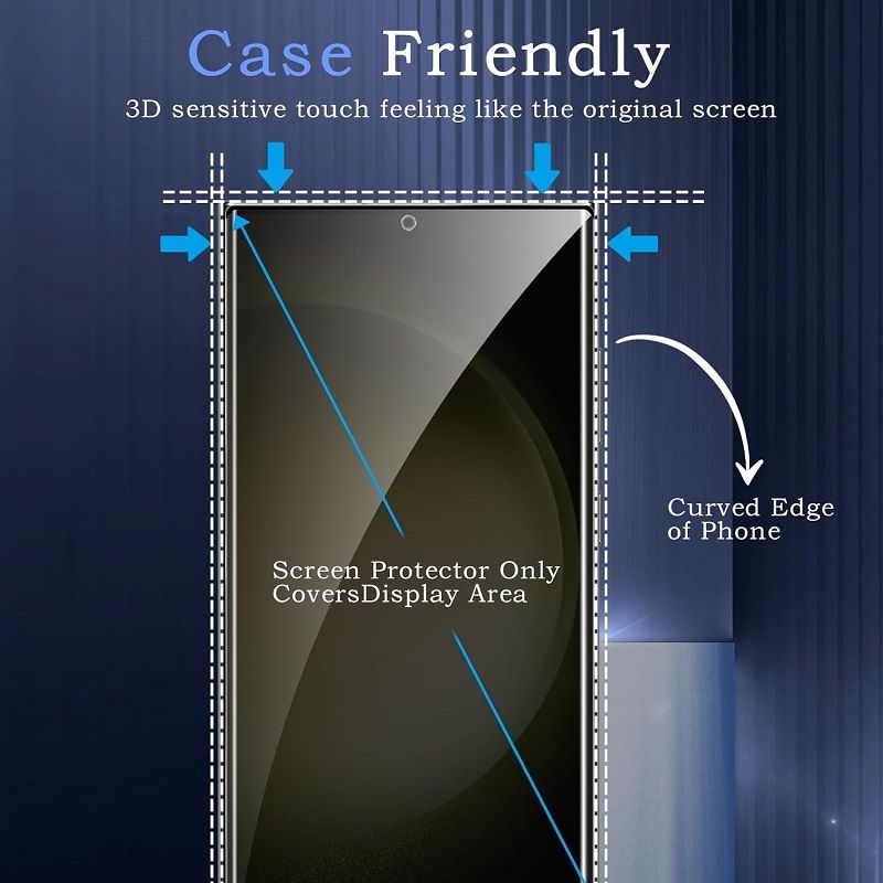 [2-Pack] Privacy Screen Protector for Samsung galaxy S24 S23 S22 Ultra,Tempered Glass Film 3D Full Coverage, 9H Hardness Bubble Free Screen Protector