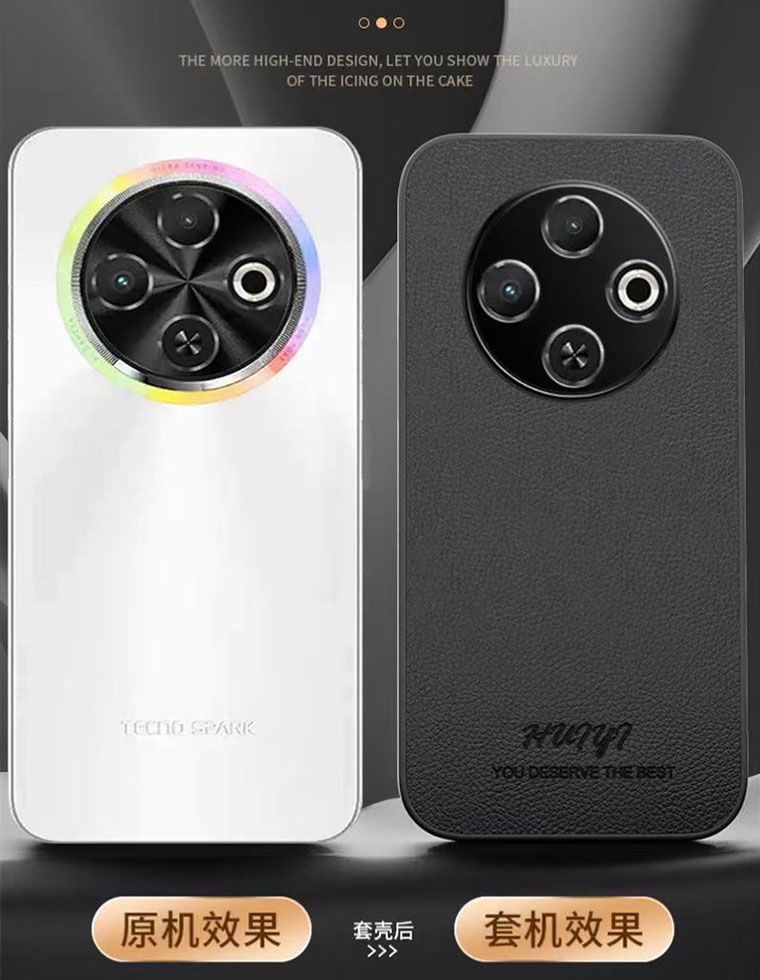 Business Leather Phone Case For Tecno Spark 30C Vehicle Mounted Magnetic Fashion Fall Prevention Protective Cover