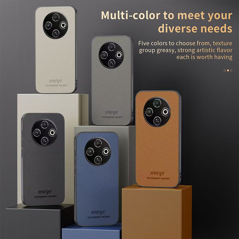 Business Leather Phone Case For Tecno Spark 30C Vehicle Mounted Magnetic Fashion Fall Prevention Protective Cover