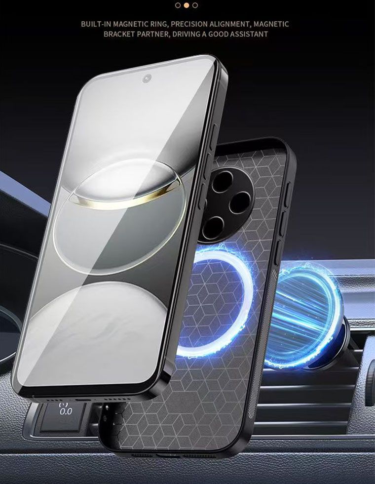 Business Leather Phone Case For Tecno Spark 30C Vehicle Mounted Magnetic Fashion Fall Prevention Protective Cover