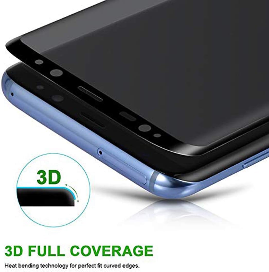 2 Pcs Galaxy S9 Plus Privacy Screen Protector, Anti Spy Case Friendly 9H Hardness Tempered Glass Screen Protector for Samsung Galaxy S9 Plus / S9+, [Anti-scratch] [No Bubble]