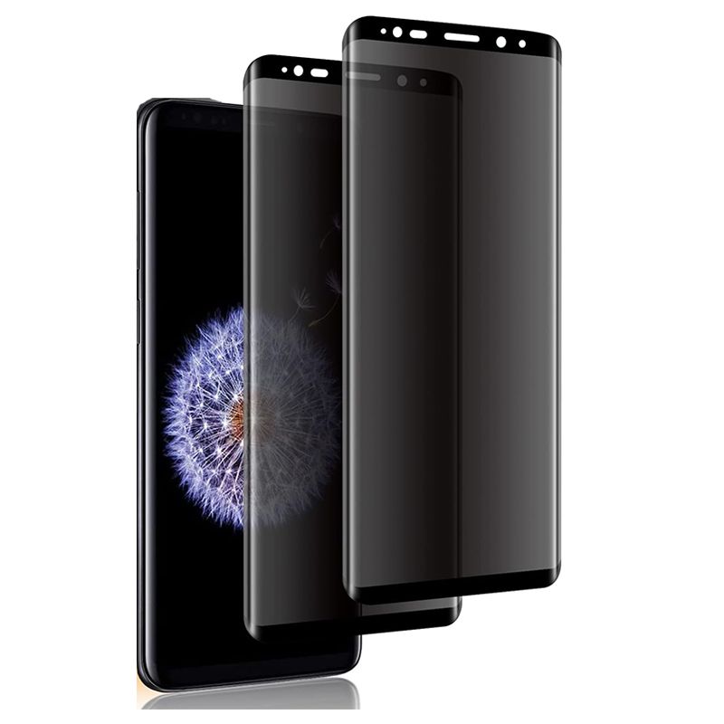 2 Pcs Galaxy S9 Plus Privacy Screen Protector, Anti Spy Case Friendly 9H Hardness Tempered Glass Screen Protector for Samsung Galaxy S9 Plus / S9+, [Anti-scratch] [No Bubble]