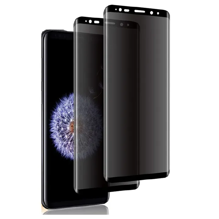 2 Pcs Galaxy S9 Plus Privacy Screen Protector, Anti Spy Case Friendly 9H Hardness Tempered Glass Screen Protector for Samsung Galaxy S9 Plus / S9+, [Anti-scratch] [No Bubble]
