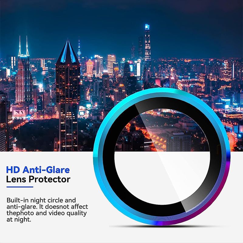 2 packs of - Camera Lens Protector for Samsung A15 A55 A25 A35 A05S S24 S23 Plus A16 A06 A54 A34,Scratch Resistant HD Clarity 9H Tempered Glass with Aluminium Edge,Single Lens Screen Protector