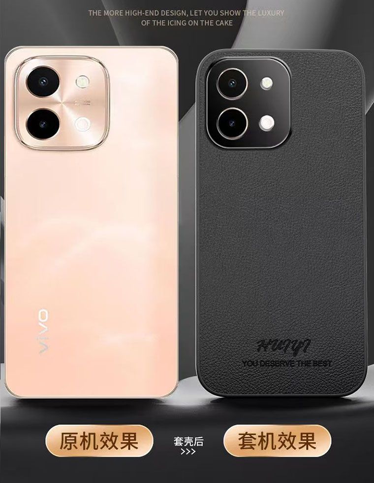 Business Leather Phone Case For Vivo Y28 4G Vehicle Mounted Magnetic Fashion Fall Prevention Protective Cover