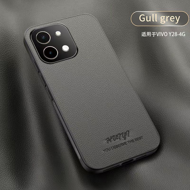 Business Leather Phone Case For Vivo Y28 4G Vehicle Mounted Magnetic Fashion Fall Prevention Protective Cover