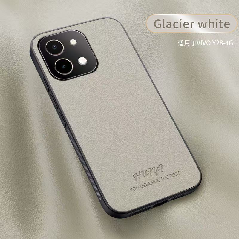 Business Leather Phone Case For Vivo Y28 4G Vehicle Mounted Magnetic Fashion Fall Prevention Protective Cover