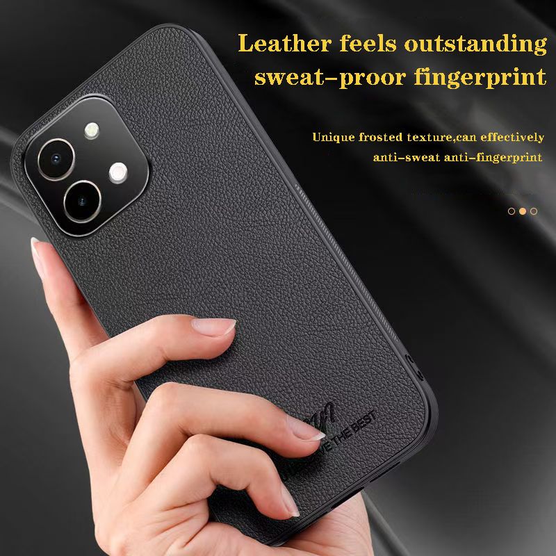 Business Leather Phone Case For Vivo Y28 4G Vehicle Mounted Magnetic Fashion Fall Prevention Protective Cover
