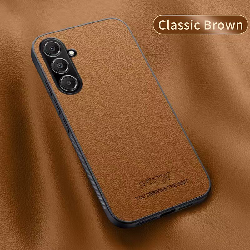 Business Leather Phone Case For Samsung Galaxy A35 5G Vehicle Mounted Magnetic Fashion Fall Prevention Protective Cover