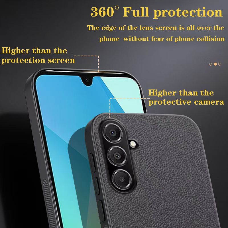 Business Leather Phone Case For Samsung Galaxy A35 5G Vehicle Mounted Magnetic Fashion Fall Prevention Protective Cover