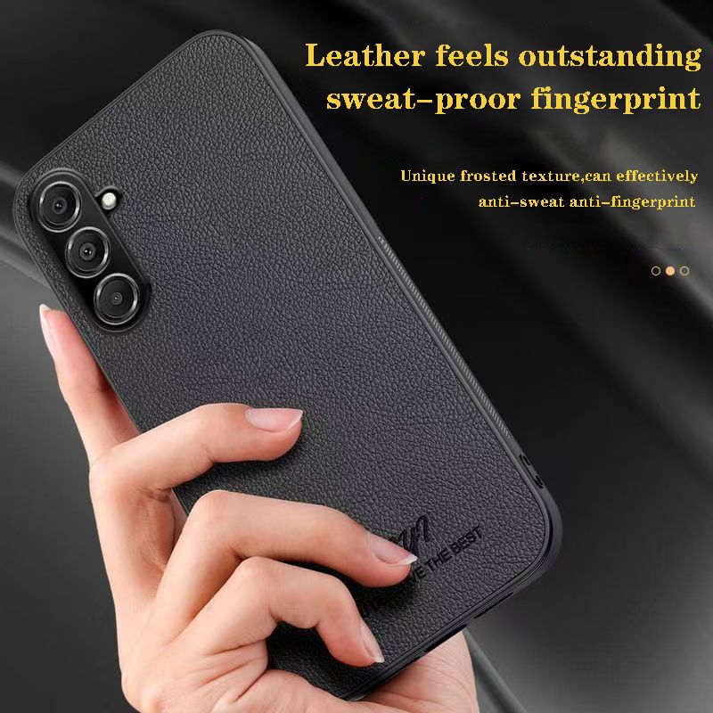 Business Leather Phone Case For Samsung Galaxy A35 5G Vehicle Mounted Magnetic Fashion Fall Prevention Protective Cover