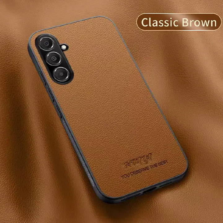 Business Leather Phone Case For Samsung Galaxy A15 5G/4G Vehicle Mounted Magnetic Fashion Fall Prevention Protective Cover