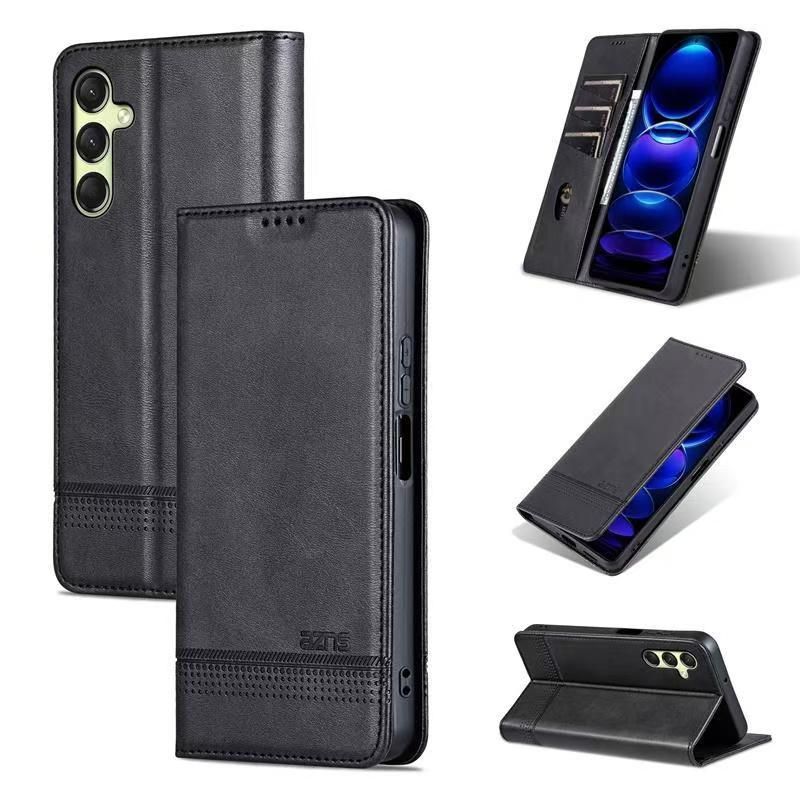 Wallet PU Leather Flip Cover For Samsung Galaxy A24 Shockproof Protection Stand Holder Magnetic PU Leather Protective Cover