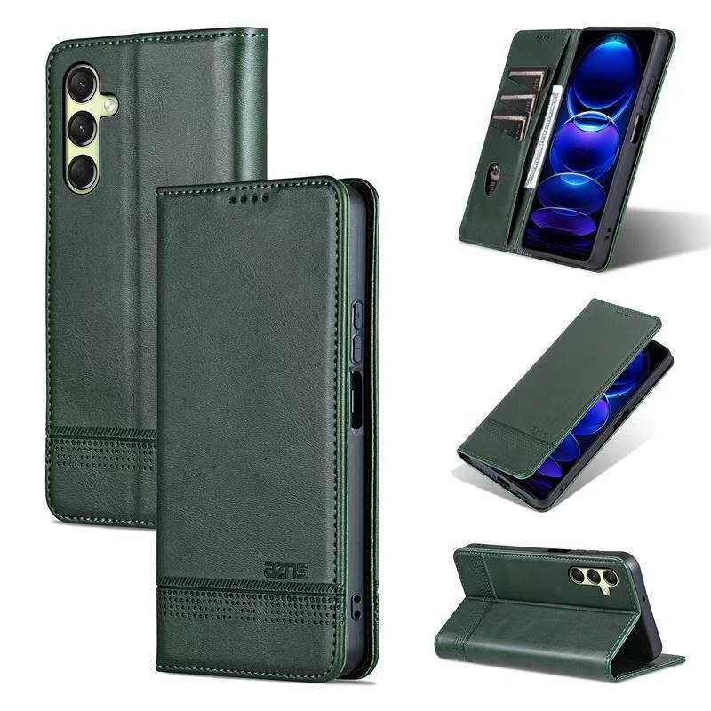 Wallet PU Leather Flip Cover For Samsung Galaxy A24 Shockproof Protection Stand Holder Magnetic PU Leather Protective Cover