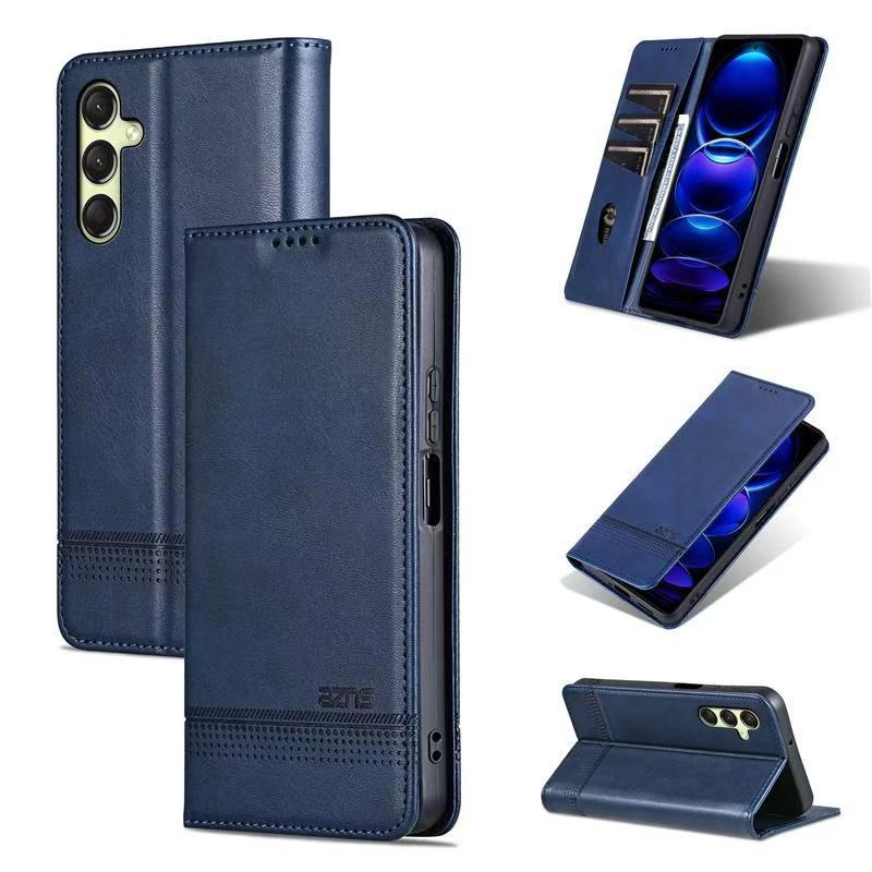 Wallet PU Leather Flip Cover For Samsung Galaxy A24 Shockproof Protection Stand Holder Magnetic PU Leather Protective Cover