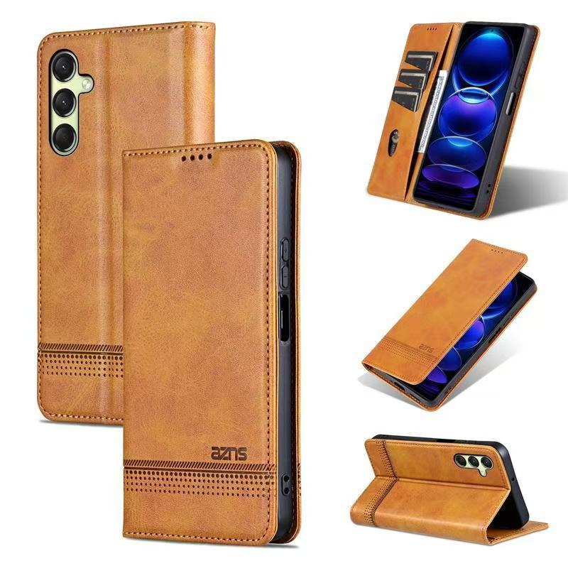 Wallet PU Leather Flip Cover For Samsung Galaxy A24 Shockproof Protection Stand Holder Magnetic PU Leather Protective Cover