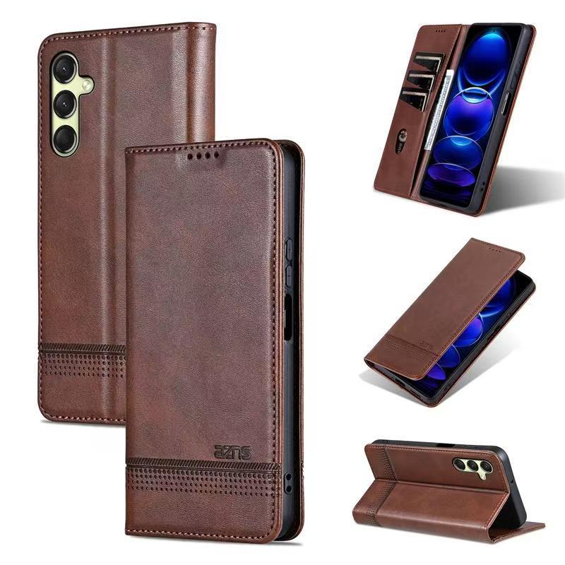 Wallet PU Leather Flip Cover For Samsung Galaxy A24 Shockproof Protection Stand Holder Magnetic PU Leather Protective Cover