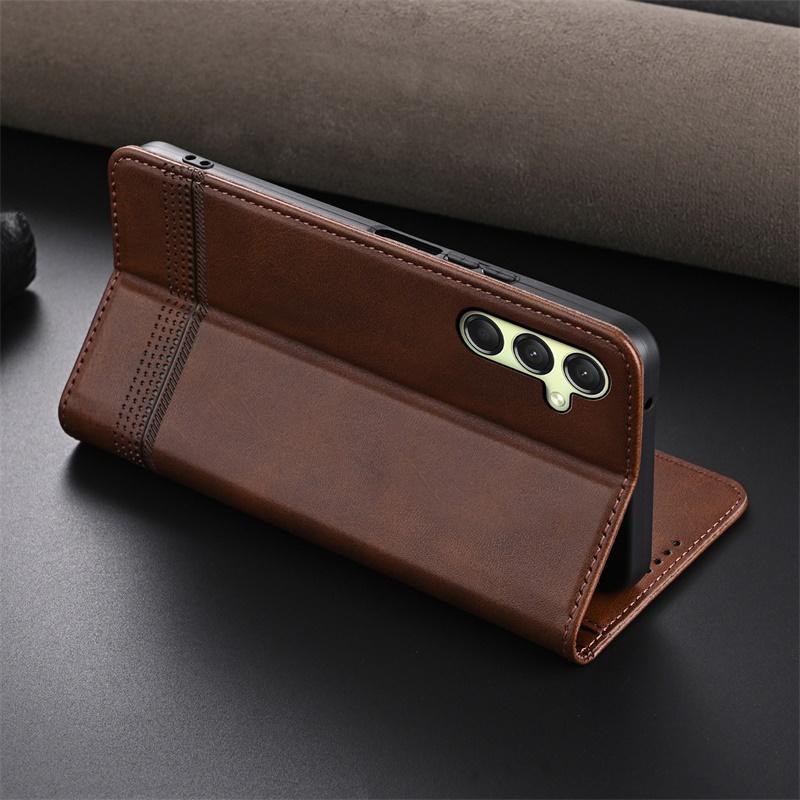 Wallet PU Leather Flip Cover For Samsung Galaxy A24 Shockproof Protection Stand Holder Magnetic PU Leather Protective Cover