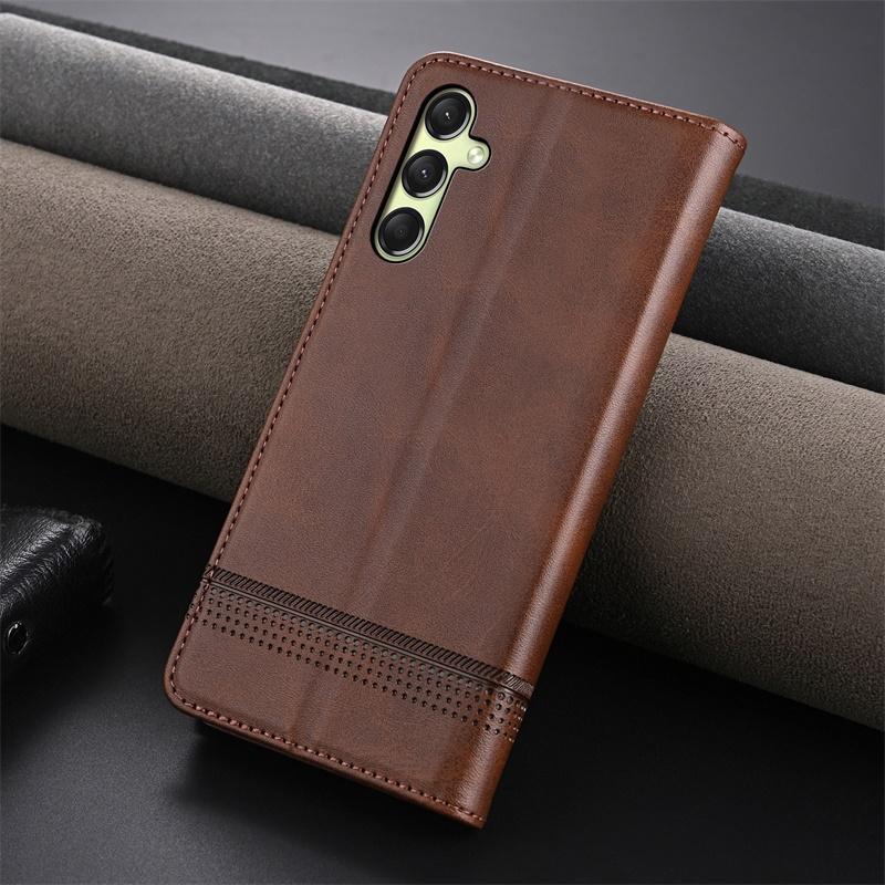 Wallet PU Leather Flip Cover For Samsung Galaxy A24 Shockproof Protection Stand Holder Magnetic PU Leather Protective Cover