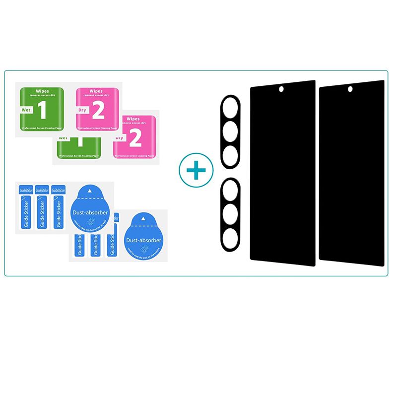 [4 Packs] for Samsung Galaxy Z Fold 6/Fold5/Fold4 5G Privacy Screen Protector [2 Packs] + Camera Lens Protector [2 Packs],Anti-spy 9H Hardness Scratch-resistant Tempered Glass