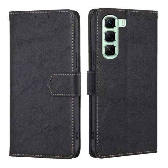 Leather Phone Case Flip Cover for Infinix Hot 50 Pro Plus/ Hot 50 Pro/ Hot 50 Shockproof Protection Stand Holder Magnetic PU Leather Case