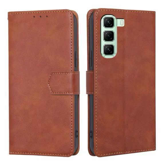 Leather Phone Case Flip Cover for Infinix Hot 50 Pro Plus/ Hot 50 Pro/ Hot 50 Shockproof Protection Stand Holder Magnetic PU Leather Case