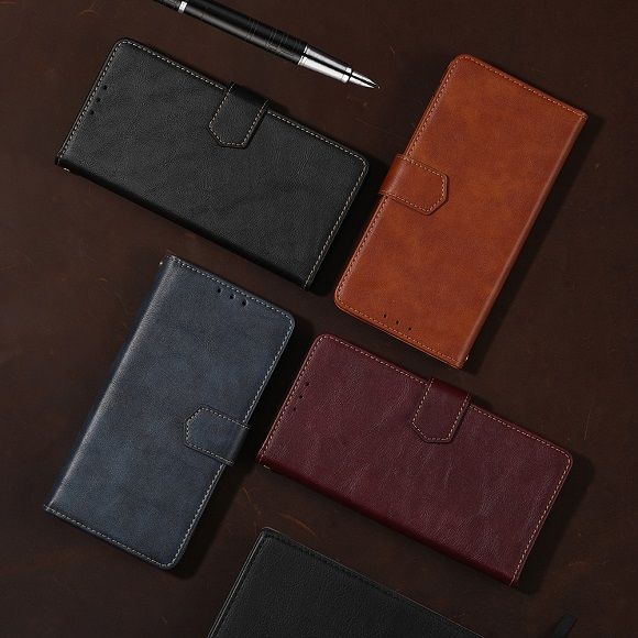 Leather Phone Case Flip Cover for Infinix Hot 50 Pro Plus/ Hot 50 Pro/ Hot 50 Shockproof Protection Stand Holder Magnetic PU Leather Case