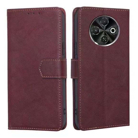 Leather Phone Case Flip Cover for Tecno Spark 30C Shockproof Protection Stand Holder Magnetic PU Leather Case