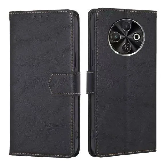 Leather Phone Case Flip Cover for Tecno Spark 30C Shockproof Protection Stand Holder Magnetic PU Leather Case