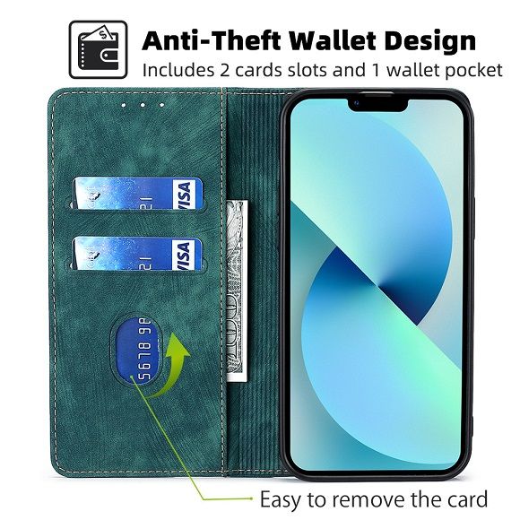 Leather Phone Case Flip Cover for Infinix Hot 50 Pro Plus/ Hot 50 Pro/ Hot 50 Shockproof Protection Stand Holder Magnetic PU Leather Case