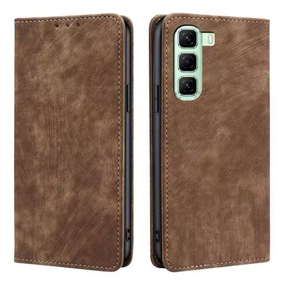 Leather Phone Case Flip Cover for Infinix Hot 50 Pro Plus/ Hot 50 Pro/ Hot 50 Shockproof Protection Stand Holder Magnetic PU Leather Case