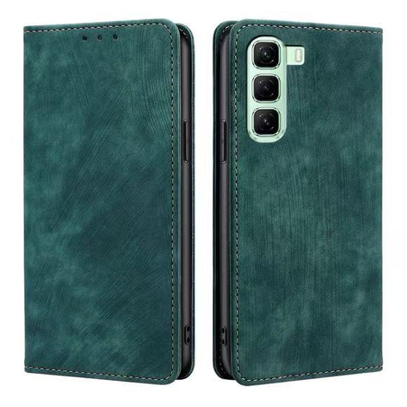 Leather Phone Case Flip Cover for Infinix Hot 50 Pro Plus/ Hot 50 Pro/ Hot 50 Shockproof Protection Stand Holder Magnetic PU Leather Case