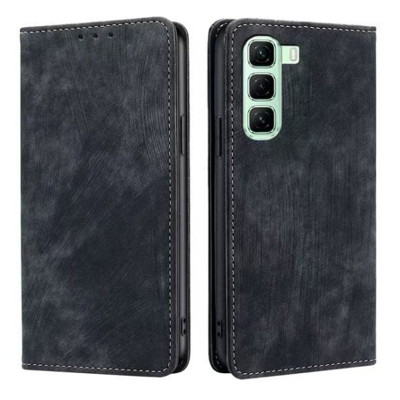 Leather Phone Case Flip Cover for Infinix Hot 50 Pro Plus/ Hot 50 Pro/ Hot 50 Shockproof Protection Stand Holder Magnetic PU Leather Case