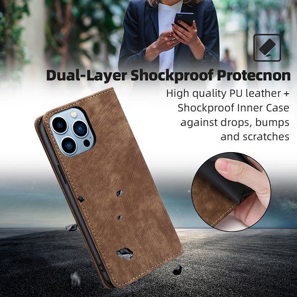Leather Phone Case Flip Cover for Tecno Camon 30s Pro/ 30s / Spark 30 Pro Shockproof Protection Stand Holder Magnetic PU Leather Case