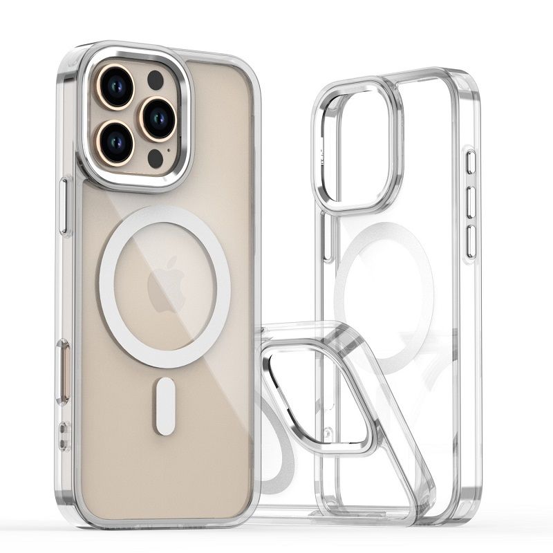 Magnetic Transparent Phone Case for iPhone 16 Pro 16 Pro Max 15 Plus 14 13 12 Pro Max Cover Anti-Drop Protective Cover