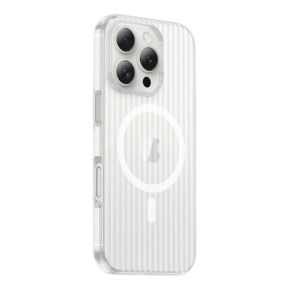 Corrugated Pattern Magnetic Phone Case For iPhone 16 Pro 16 Plus 16 Pro Max 15 14 13 Pro Max Fall Prevention Protective Cover