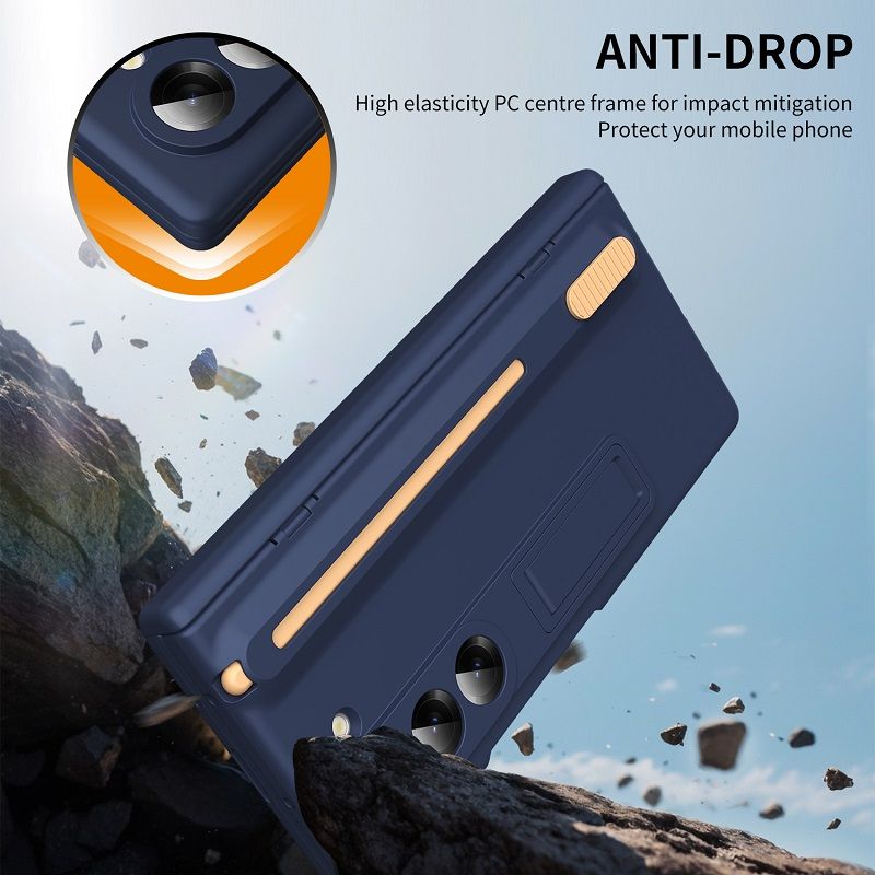 Phone Case for Samsung Galaxy Z Fold 7/6/5/4/3 Push Pull Pen Slot With Pen Bracket Shell Membrane all inclusive Protective Cover