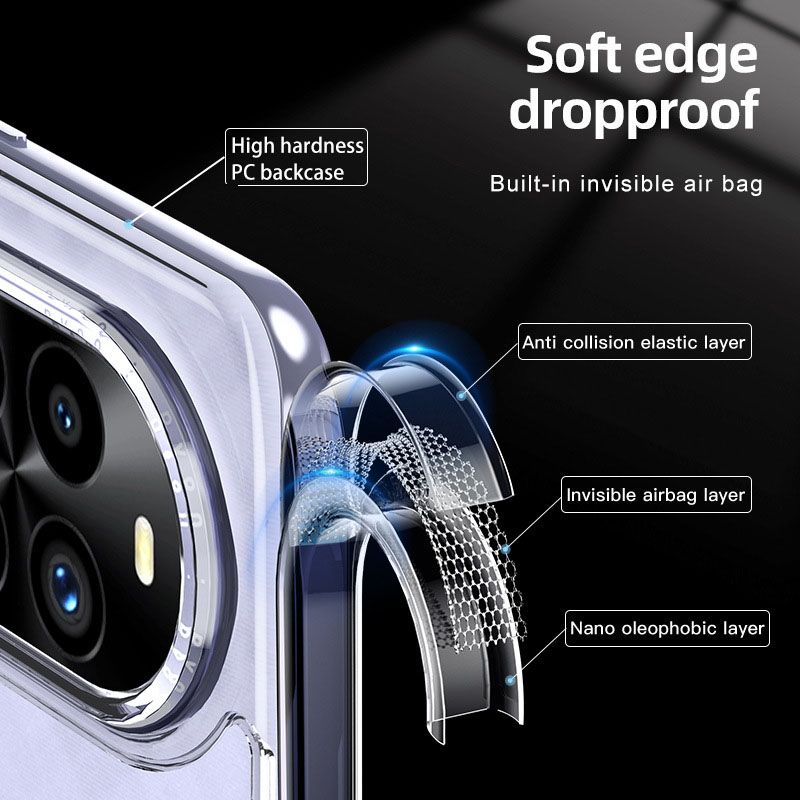 Magnetic Transparent Phone Case For Huawei Nova 12 Pro 13 13 Pro 12 Ultra Fall prevention Protective Case