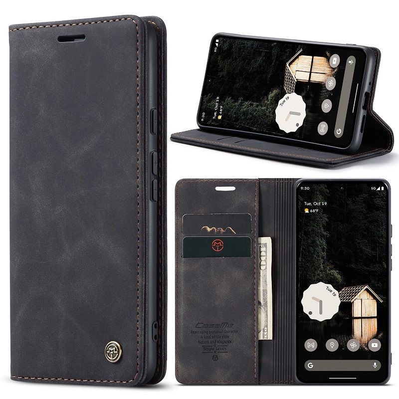 CaseMe Leather Phone Case Flip Cover for Google Pixel 9 Pro 9 Pro XL 8 Pro 8a 7 Pro 7a 6 Pro 6a Shockproof Protection Stand Holder Magnetic PU Leather Case