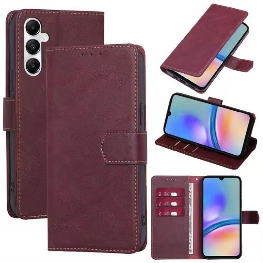 Leather Phone Case Flip Cover for Samsung Galaxy A56 A36 A26 A16 A06 A55 A35 A25 A15 A05S A05 A54 A34 A24 A14 A04S A04e A04 Quantum 2 Shockproof Protection Stand Holder Magnetic PU Leather Case