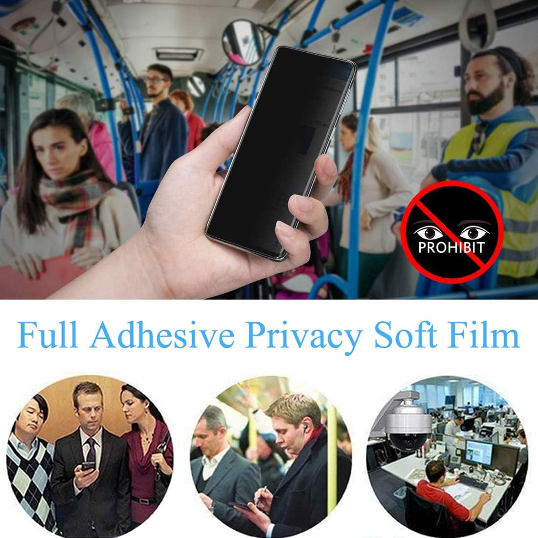 [2 Pcs] - Samsung  S21 S22 S23 S24 S25 Ultra Privacy Flexible Screen Protector for Galaxy S21 S22 S23 S24 S25 Ultra 5G,[Screen Unlock Support] [Anti Spy] [Case Friendly] Elastic TPU Film