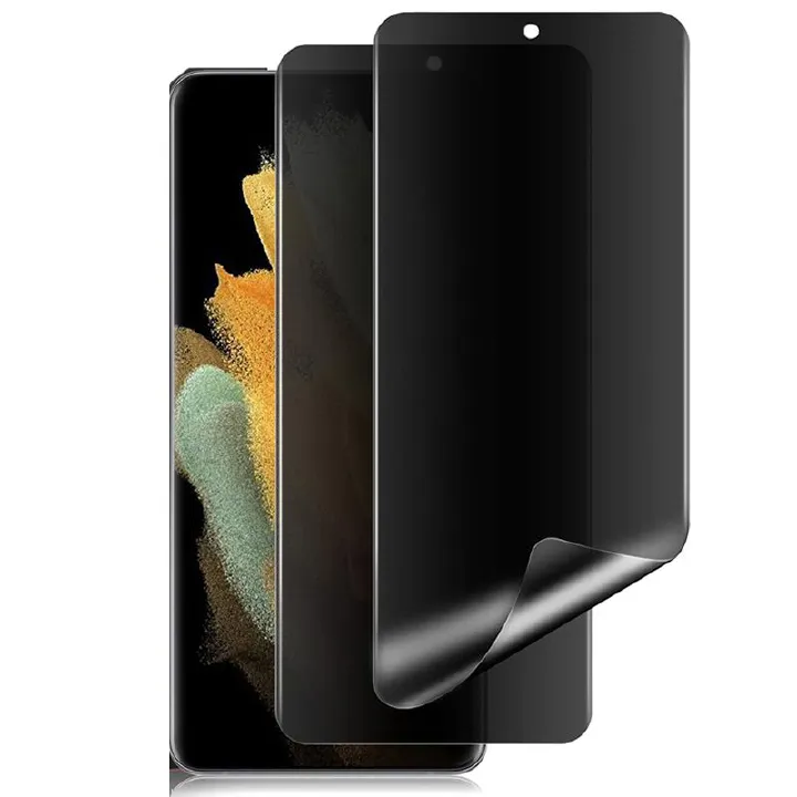 [2 Pcs] - Samsung  S21 S22 S23 S24 S25 Ultra Privacy Flexible Screen Protector for Galaxy S21 S22 S23 S24 S25 Ultra 5G,[Screen Unlock Support] [Anti Spy] [Case Friendly] Elastic TPU Film