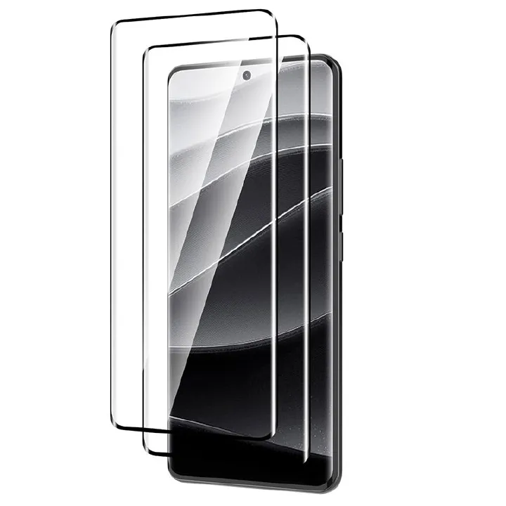 [2 Pack] 3D Curved Flue Coverage Screen Protector for Xiaomi Redmi Note 14 Pro/14 Pro+ Plus HD Clear Scratch Resistant,Bubble-Free 9H Tempered Glass Film,