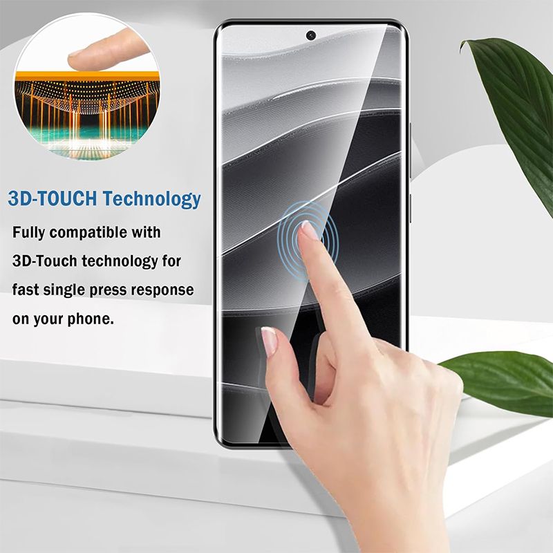 [2 Pack] 3D Curved Flue Coverage Screen Protector for Xiaomi Redmi Note 14 Pro/14 Pro+ Plus HD Clear Scratch Resistant,Bubble-Free 9H Tempered Glass Film,