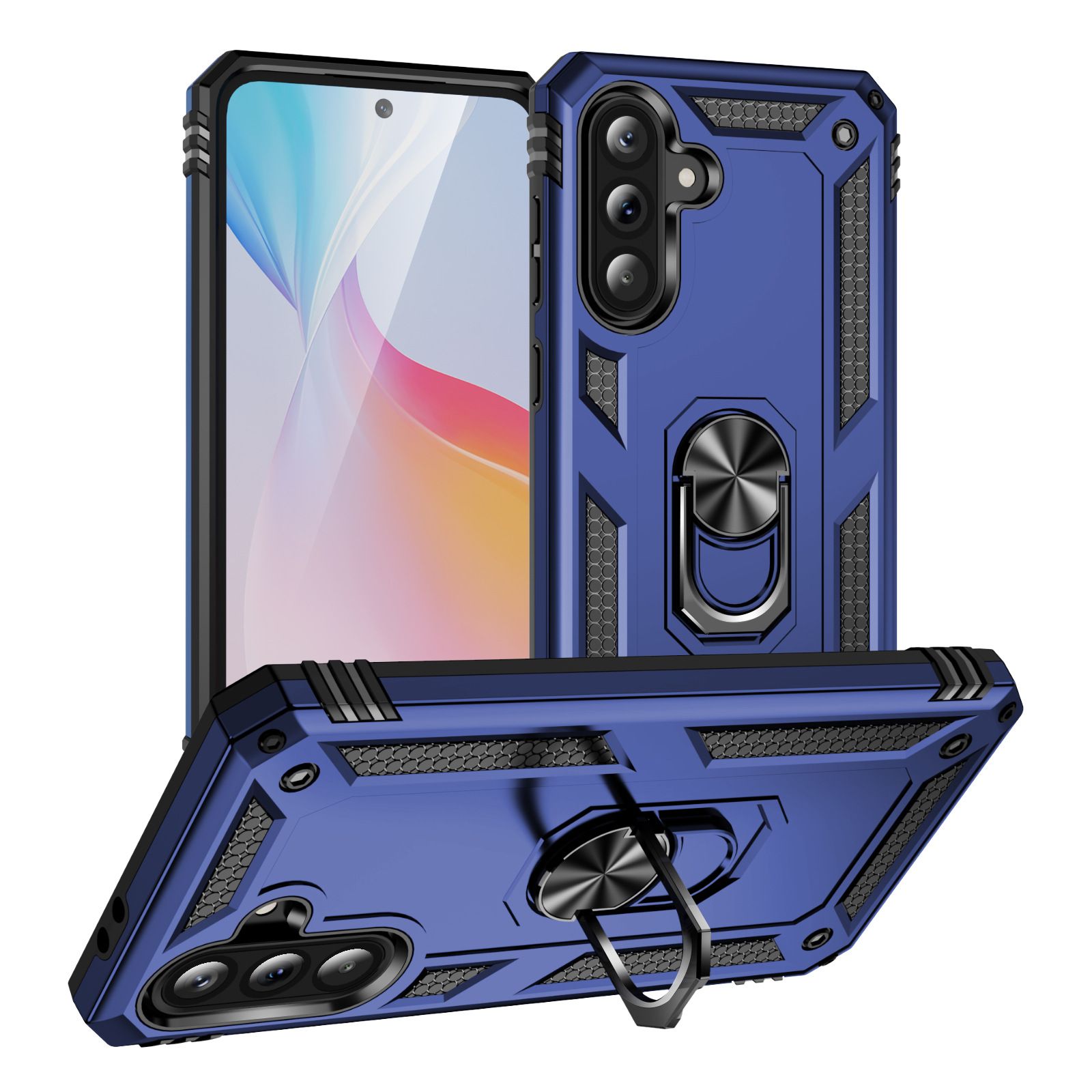Phone Case for Samsung Galaxy A56 A36 A26 A16 A06 A55 A35 A25 A15 Rugged Shockproof Armor Case with Ring Holder