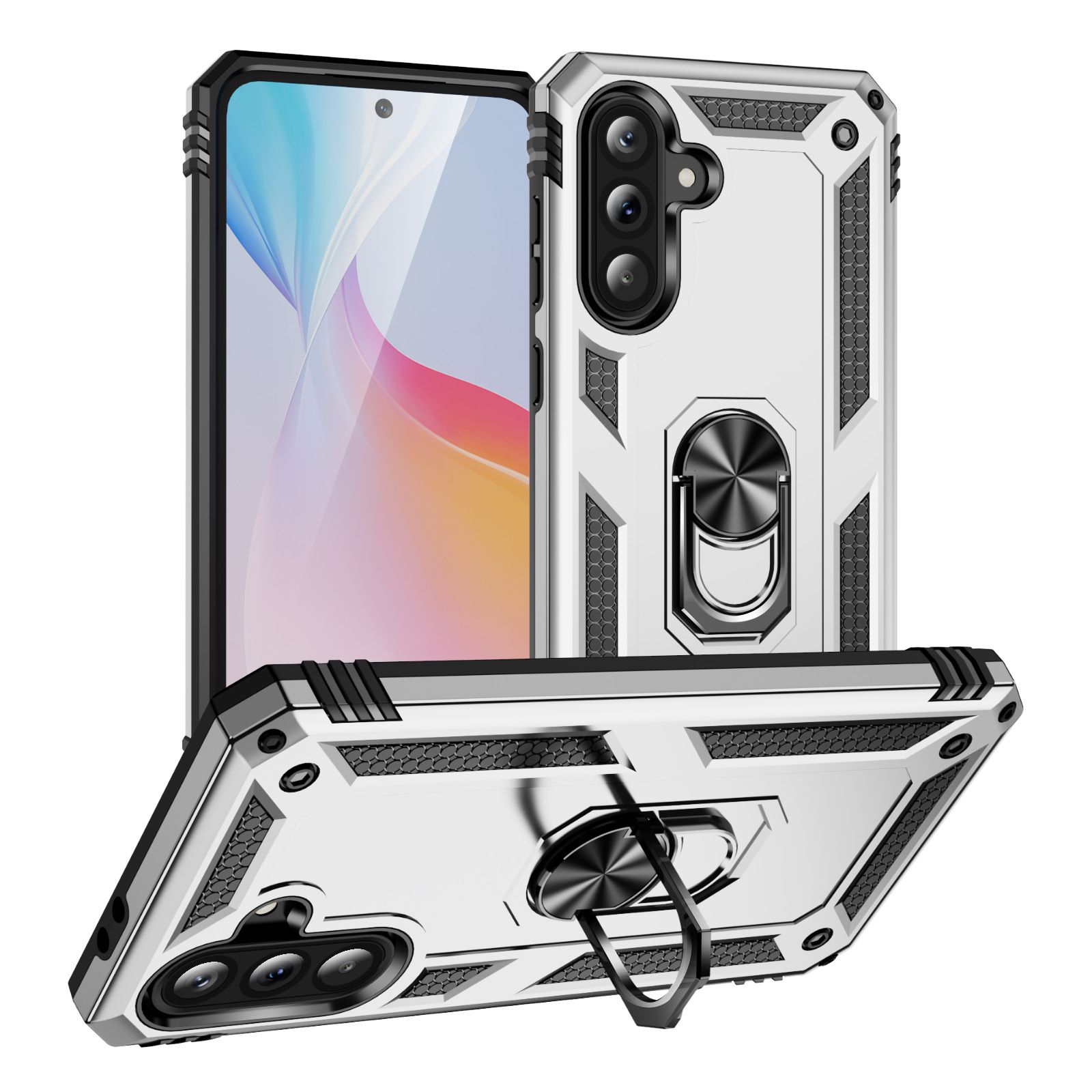 Phone Case for Samsung Galaxy A56 A36 A26 A16 A06 A55 A35 A25 A15 Rugged Shockproof Armor Case with Ring Holder