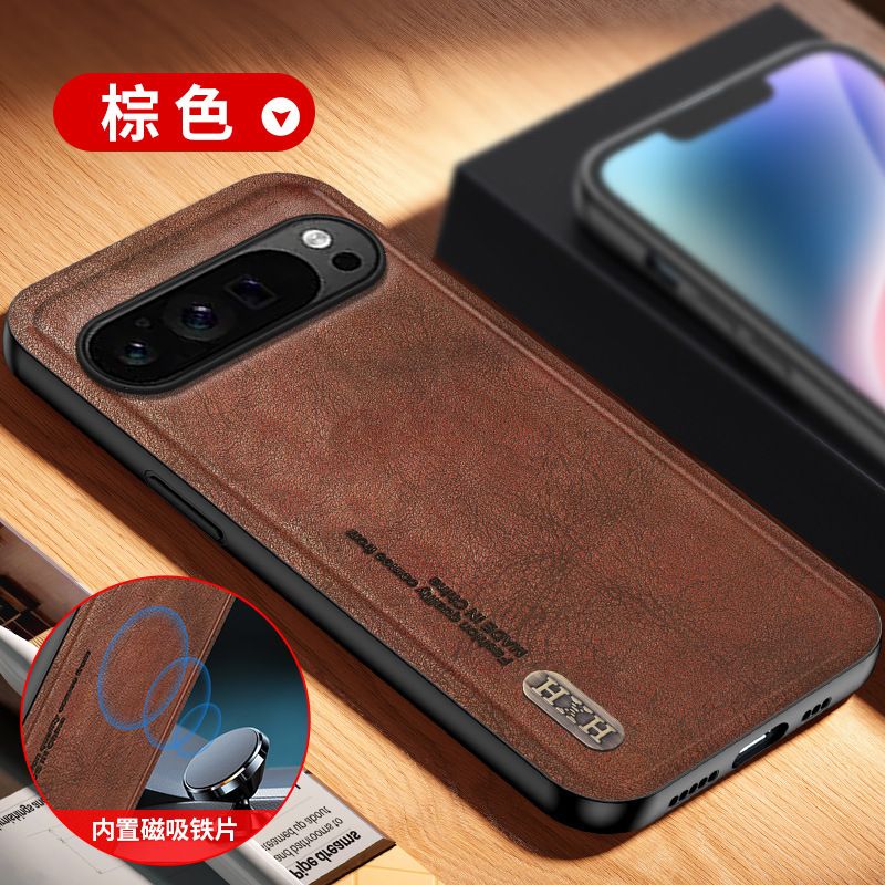 Retro Leather Phone Case For Google Pixel 10 Pro XL 10 Pro 9 Pro 9 Pro XL 8a 8 Pro 7a 7 Pro Shockproof Fall prevention Protective Case