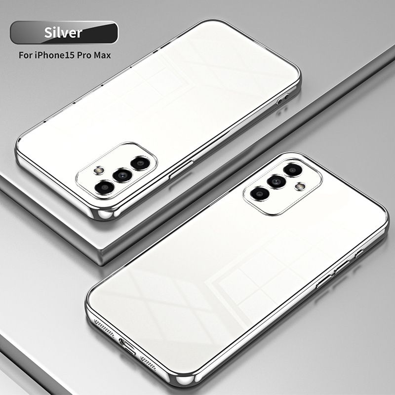Plating Transparent Soft Shell Protective Cover For Samsung Galaxy A56 A36 A26 A16 A06 A55 A35 A25 A15 A05S A05 A54 A34 A24 A14 A04S A53 A33 A23 A13 A72 A52 A32 A12 Fall prevention Phone