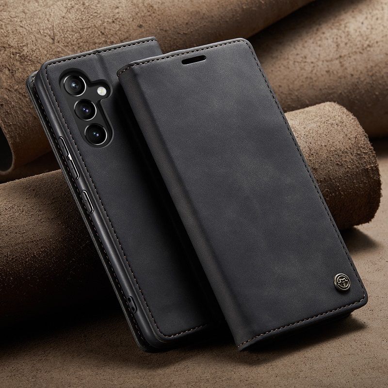 CaseMe Leather Phone Case Flip Cover for Samsung Galaxy S25 S24 FE S23 S22 Plus S21 S20 FE S10 S9 S8 Note 20 Ultra 10 A73 A53 A33 A23 A13 Shockproof Protection Stand Holder Magnetic PU Leather Case