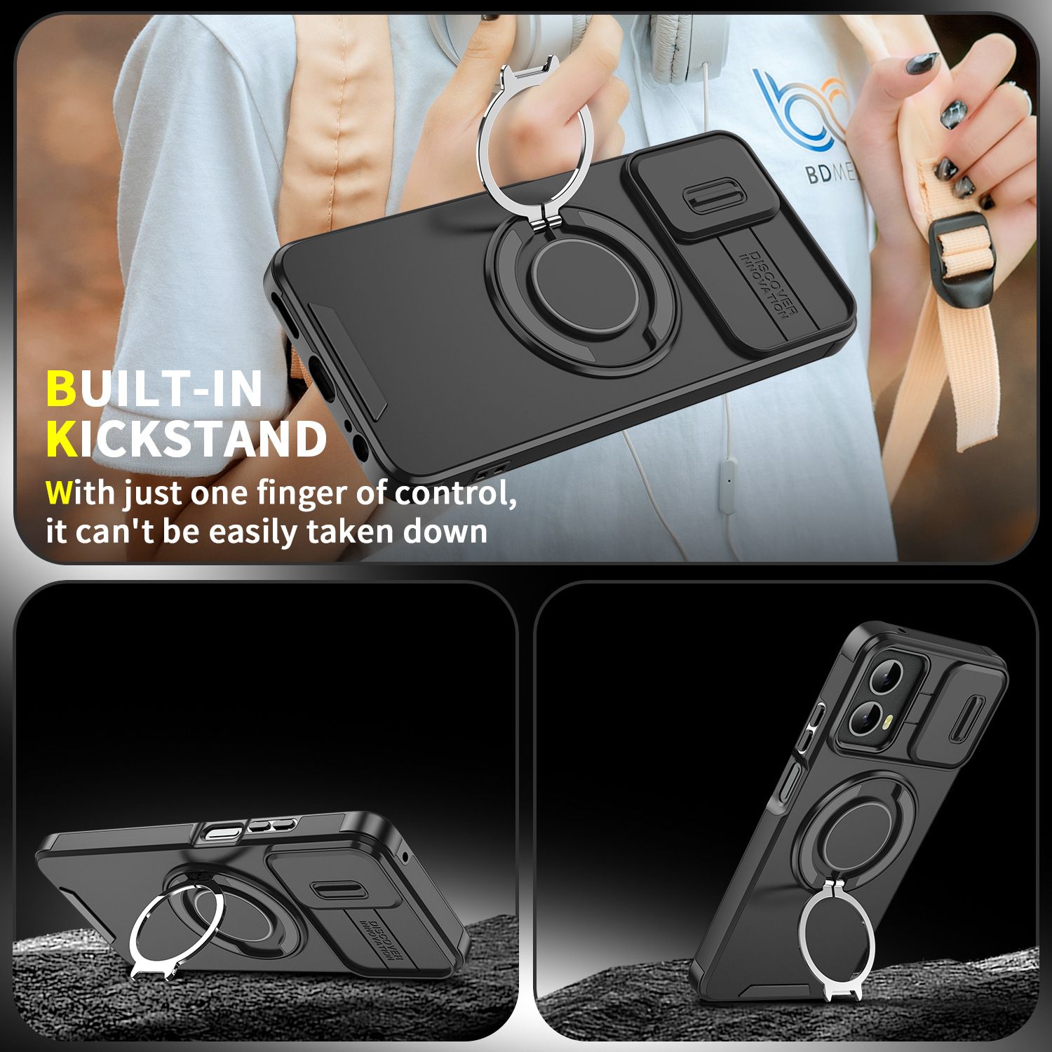 Luxury Slide Camera Lens Case For Motorola G Play 4G (2024
),G Power 5G,G Stylus 5G,G 5G (2024) Phone Case